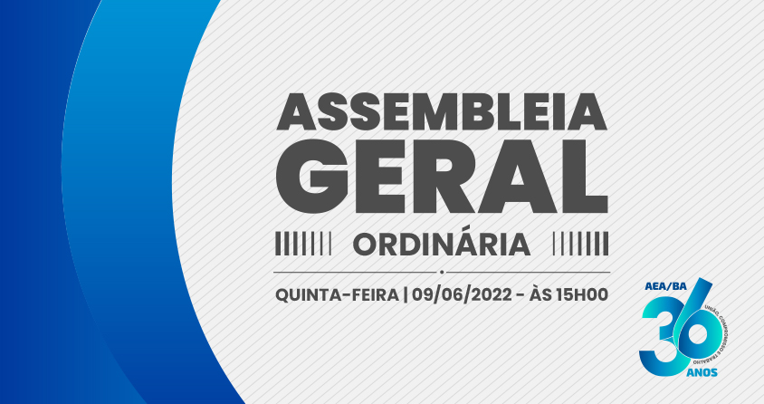 Assembleia Geral Ordinária acontece às 15h00; participe!