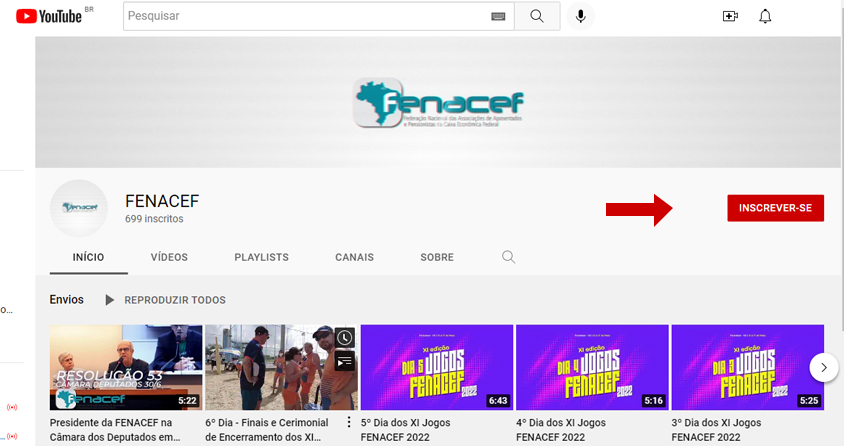 Quer assistir ao vídeo especial dos XI Jogos FENACEF? Inscreva-se no canal da FENACEF no YouTube!