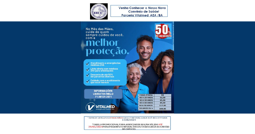 VITALMED oferece 50% de desconto para mães na 1ª mensalidade até 17/05